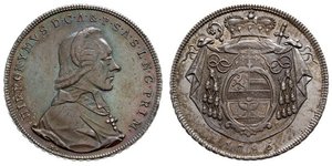 1 Thaler Salzbourg / Ååstenrik Argent Hieronymus von Colloredo-Mannsfeld (1732 - 1812)