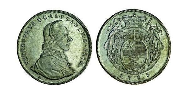 1 Thaler Salzbourg / Ååstenrik Argent Hieronymus von Colloredo-Mannsfeld (1732 - 1812)
