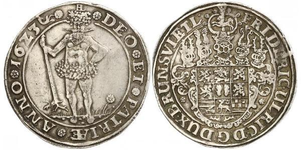 1 Thaler States of Germany Argent Frédéric-Ulrich de Brunswick-Lunebourg (1591 - 1634)