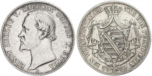 1 Thaler States of Germany Argent 