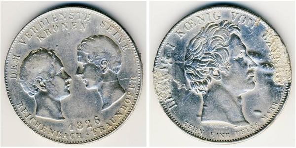 1 Thaler States of Germany Argent 