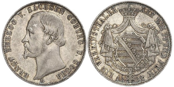 1 Thaler States of Germany Argent 