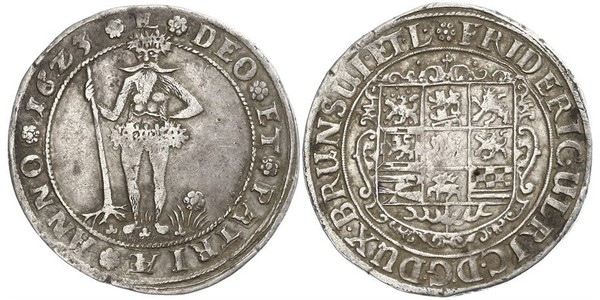 1 Thaler States of Germany Argent Frédéric-Ulrich de Brunswick-Lunebourg (1591 - 1634)