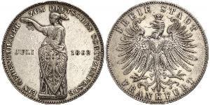1 Thaler Ville libre de Francfort Argent 