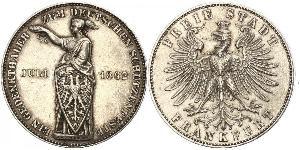 1 Thaler Ville libre de Francfort Argent 