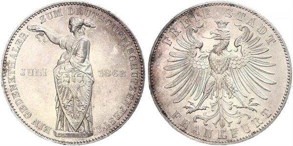 1 Thaler Ville libre de Francfort Argent 