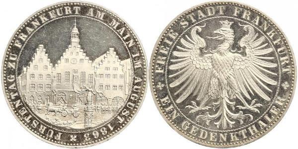 1 Thaler Ville libre de Francfort Argent 