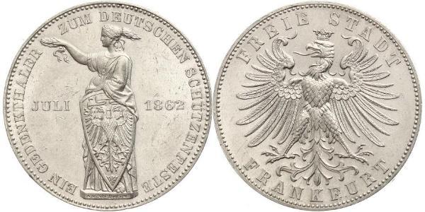 1 Thaler Ville libre de Francfort Argent 