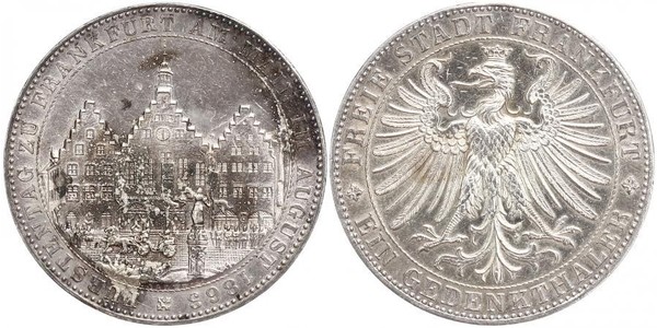1 Thaler Ville libre de Francfort Argent 