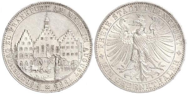 1 Thaler Ville libre de Francfort Argent 