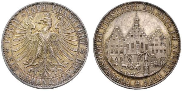 1 Thaler Ville libre de Francfort Argent 
