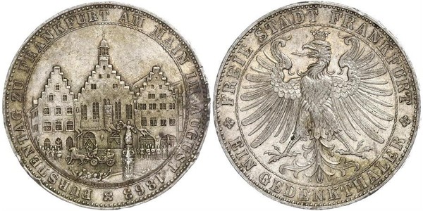 1 Thaler Ville libre de Francfort Argent 