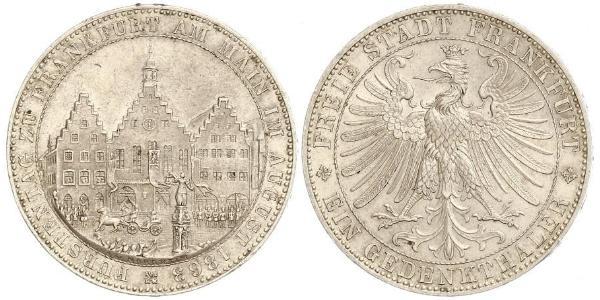 1 Thaler Ville libre de Francfort Argent 