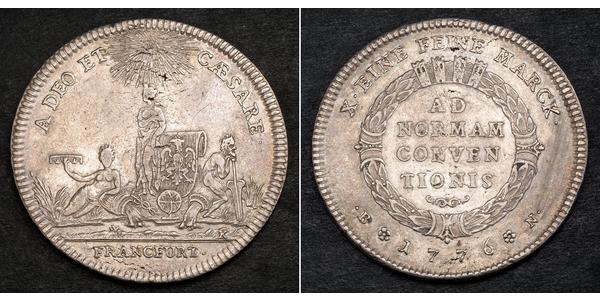 1 Thaler Ville libre de Francfort Argent 