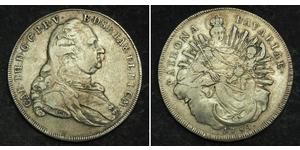 1 Thaler Électorat de Bavière (1623 - 1806) Argent Charles Théodore de Bavière (électeur) (1724 - 1799)