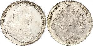 1 Thaler Électorat de Bavière (1623 - 1806) Argent Charles Théodore de Bavière (électeur) (1724 - 1799)