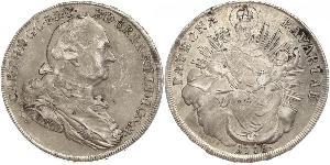 1 Thaler Électorat de Bavière (1623 - 1806) Argent Charles Théodore de Bavière (électeur) (1724 - 1799)