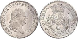 1 Thaler Électorat de Bavière (1623 - 1806) Argent 