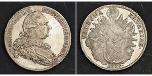 1 Thaler Électorat de Bavière (1623 - 1806) Argent Charles Théodore de Bavière (électeur) (1724 - 1799)