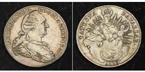 1 Thaler Électorat de Bavière (1623 - 1806) Argent Charles Théodore de Bavière (électeur) (1724 - 1799)