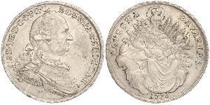 1 Thaler Électorat de Bavière (1623 - 1806) Argent Charles Théodore de Bavière (électeur) (1724 - 1799)