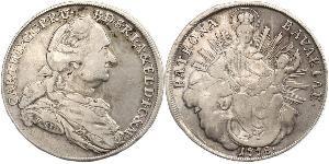 1 Thaler Électorat de Bavière (1623 - 1806) Argent Charles Théodore de Bavière (électeur) (1724 - 1799)