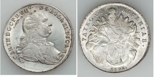 1 Thaler Électorat de Bavière (1623 - 1806) Argent 