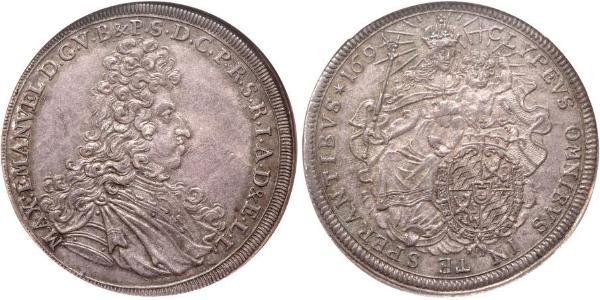 1 Thaler Électorat de Bavière (1623 - 1806) Argent 