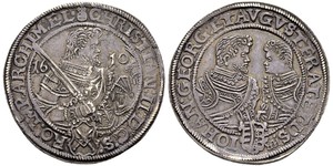 1 Thaler Électorat de Saxe (1356 - 1806) Argent Christian II de Saxe