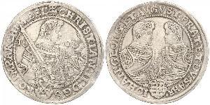 1 Thaler Électorat de Saxe (1356 - 1806) Argent Christian II de Saxe