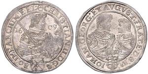 1 Thaler Électorat de Saxe (1356 - 1806) Argent Christian II de Saxe