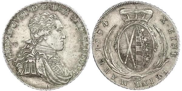 1 Thaler Électorat de Saxe (1356 - 1806) Argent Frédéric-Auguste Ier de Saxe