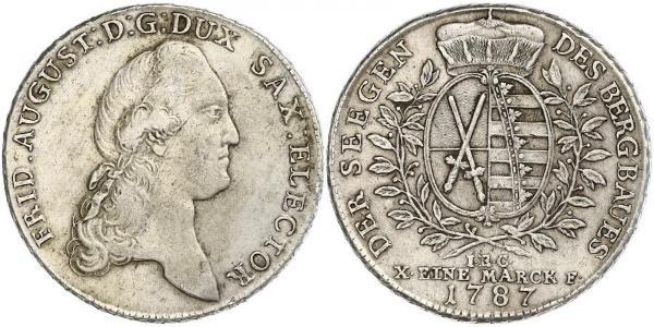 1 Thaler Électorat de Saxe (1356 - 1806) Argent Auguste II (1670 - 1733)