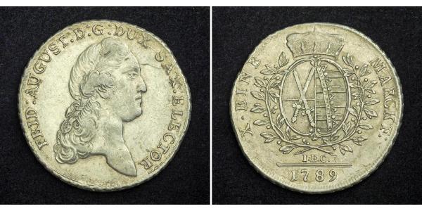 1 Thaler Électorat de Saxe (1356 - 1806) Argent Auguste II (1670 - 1733)