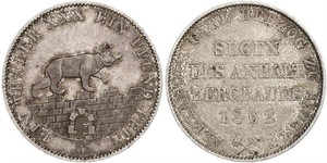 1 Thaler Anhalt-Bernburg (1603 - 1863) Argento Alessandro Carlo di Anhalt-Bernburg(1805 – 1863)