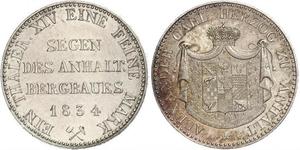 1 Thaler Anhalt-Bernburg (1603 - 1863) Argento Alessio Federico Cristiano di Anhalt-Bernburg(1767 – 1834)