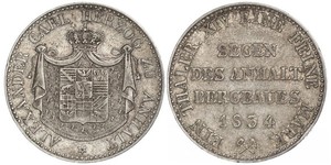 1 Thaler Anhalt-Bernburg (1603 - 1863) Argento Alessio Federico Cristiano di Anhalt-Bernburg(1767 – 1834)