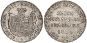 1 Thaler Anhalt-Bernburg (1603 - 1863) Argento Alessio Federico Cristiano di Anhalt-Bernburg(1767 – 1834)