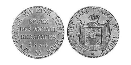 1 Thaler Anhalt-Bernburg (1603 - 1863) Argento Alessio Federico Cristiano di Anhalt-Bernburg(1767 – 1834)