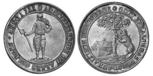 1 Thaler Anhalt-Bernburg (1603 - 1863) Argento Vittorio Amedeo di Anhalt-Bernburg (1634 – 1718)