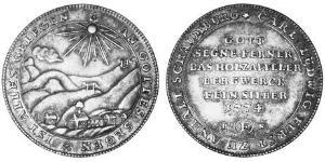 1 Thaler Anhalt-Bernburg-Schaumburg-Hoym  (1718 - 1812) Argento Carlo di Anhalt-Bernburg-Schaumburg-Hoym(1723 – 1806)