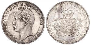 1 Thaler Anhalt-Dessau (1603 -1863) / Anhalt (1806 - 1918) Argento Leopoldo IV di Anhalt-Dessau (1794 – 1871)