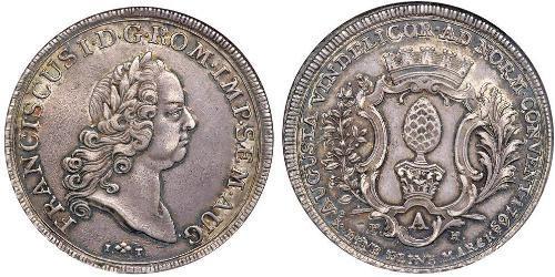 1 Thaler Augusta (Germania) (1276 - 1803) Argento Francesco I di Lorena(1708-1765)