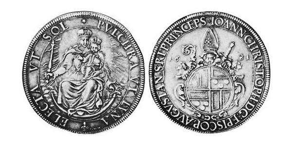 1 Thaler Augusta (Germania) (1276 - 1803) Argento Johann Christoph von Freyberg-Allmendingen (1616–1690)
