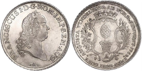 1 Thaler Augusta (Germania) (1276 - 1803) Argento Francesco I di Lorena(1708-1765)