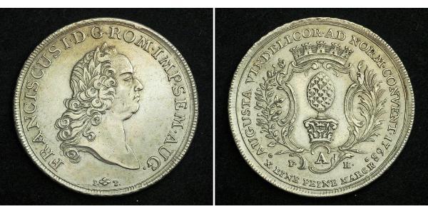 1 Thaler Augusta (Germania) (1276 - 1803) Argento Francesco I di Lorena(1708-1765)