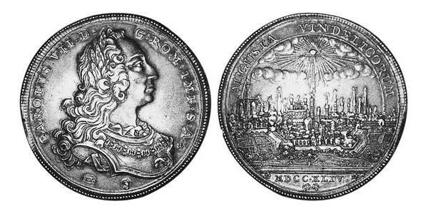 1 Thaler Augusta (Germania) (1276 - 1803) Argento Carlo VII di Baviera(1697 – 1745)