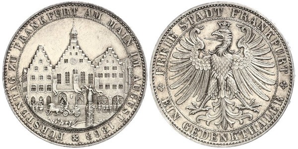 1 Thaler Città libera di Francoforte Argento 