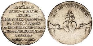 1 Thaler Confederazione Polacco-Lituana (1569-1795) Argento Augusto II di Polonia (1670 - 1733)