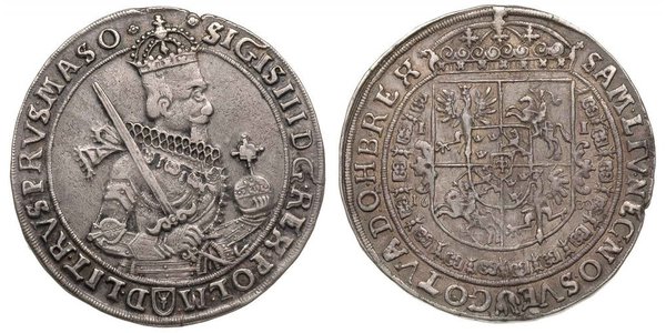 1 Thaler Confederazione Polacco-Lituana (1569-1795) Argento Sigismund III